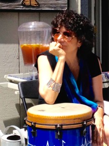 Diane Mathias and drums