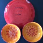 single ss bowls and plate