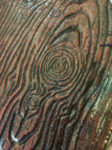 wood grain ceramics closeup